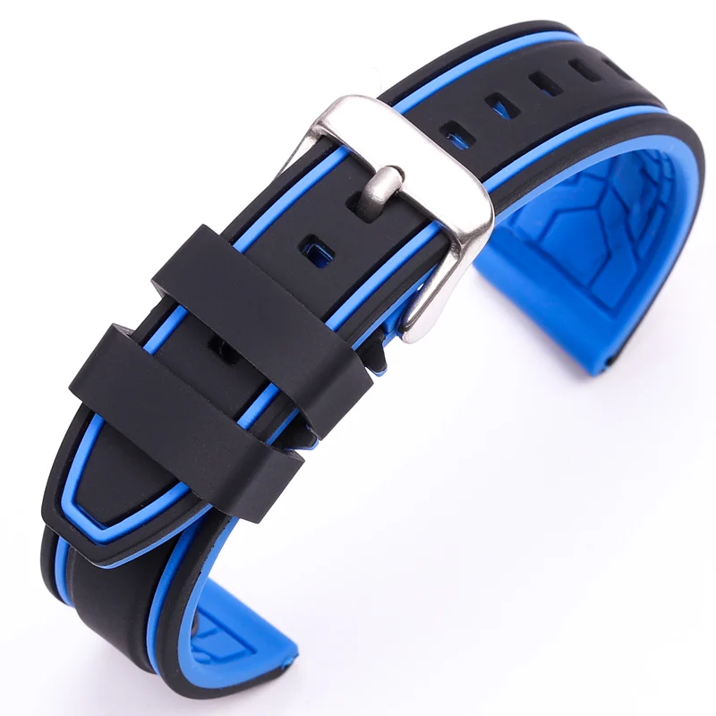 HENGRC-Soft-Silicone-Watch-Band-Strap-20mm-22mm-24mm-26mm-Fashion-Women-Men-Color-Matching-Watchbands