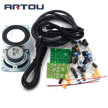 

(Parts) small speaker DIY kit Transparent amplifier two-channel audio speaker speaker electronic welding production