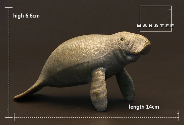 Оригинальные оригинальные серии 20 шт. sealife Семейные животные Единорог КИТ Тигр челюсть Акула убийца горбатый кит детская игрушка подарок - Цвет: Manatee