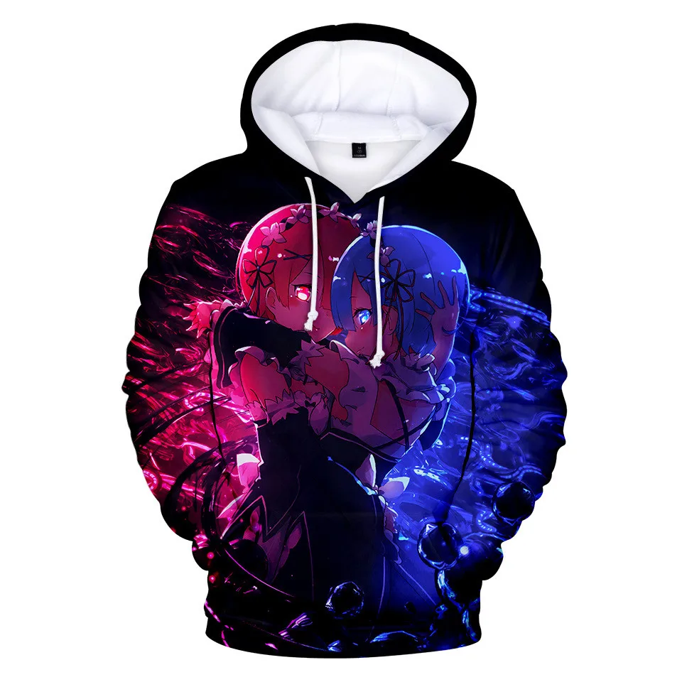 Re Zero Hoodie Hooded Jacket Pullover Coat Sweatshirt for Men Women Kid Girl Clothing Clothes Rem and Ram Japanese Anime Hoodies Re Zero Hoodie Hooded Jacket Pullover Coat Sweatshirt for Men Women Kid Girl Clothing Clothes Rem and Ram Japanese Anime Hoodies