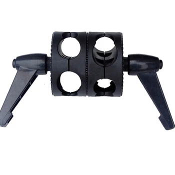 

Photo Studio Adjustable Dual Swivel Grip Head Clamp Holder Arm Support Bracket Angle Accessories LED Light Mount For Boom