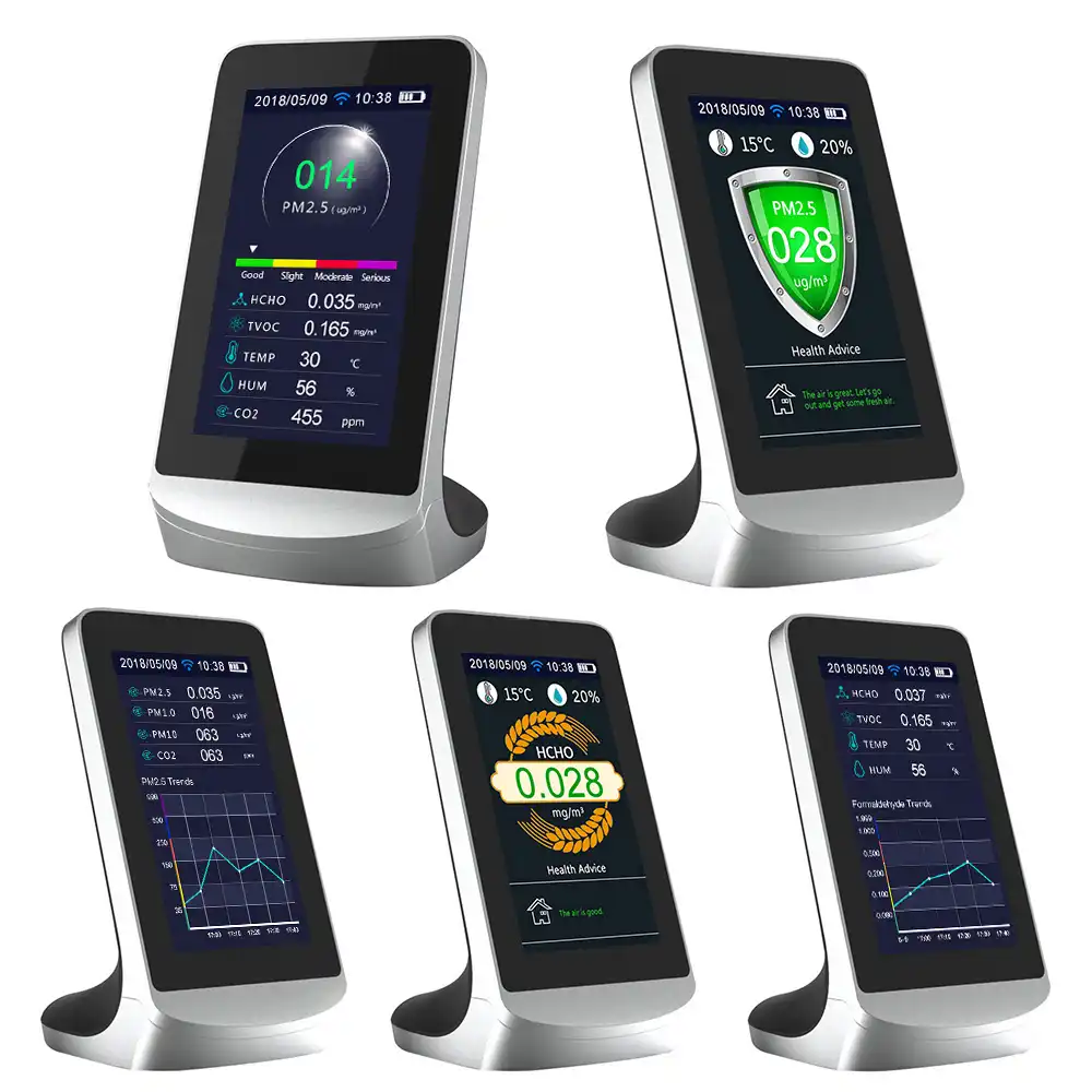 WIFI Multi-Functi CO2 Meter Detector Multi-Function Carbon Dioxide Rechargeable Air Quality Detector Analyzer CO2 Monitor WIFI Multi-Functi CO2 Meter Detector Multi-Function Carbon Dioxide Rechargeable Air Quality Detector Analyzer CO2 Monitor