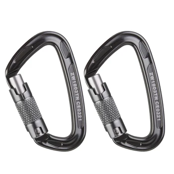 

2 x Carabiner Hook for Mountaineering Rock Climbing Tree Carving Rappel Rescue Rope Access
