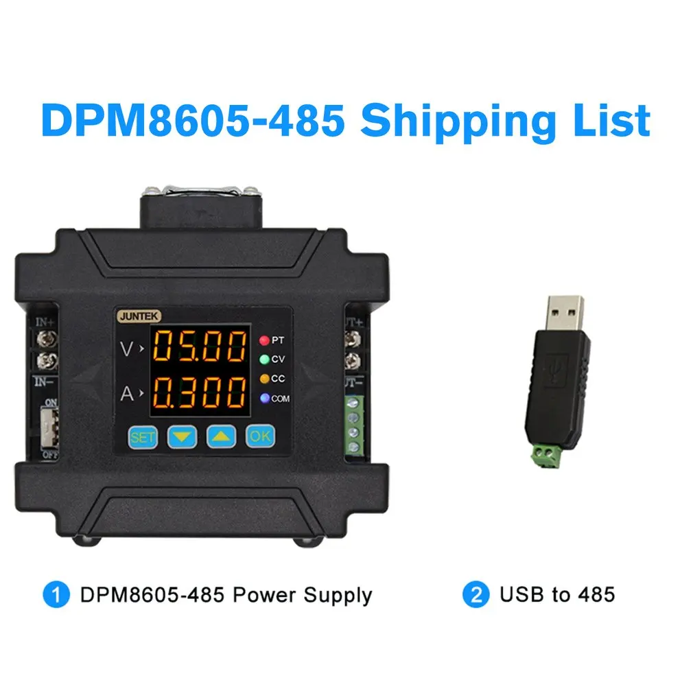 DPM8605-485 программируемый цифровой Управление Связь регулируемого постоянного тока источник постоянного тока 60V 5A DC-DC понижающий