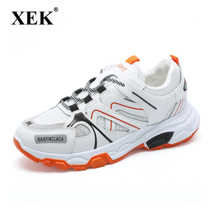 

New 2019 Fashion Women Casual Shoes pu Leather Chunky Platform Shoes Women Sneakers Ladies White Trainers Chaussure Femme ST462
