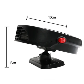 

24V Black Auto Heater Fan Air Warmer Cooling Defogger Defroster Heating Defrost