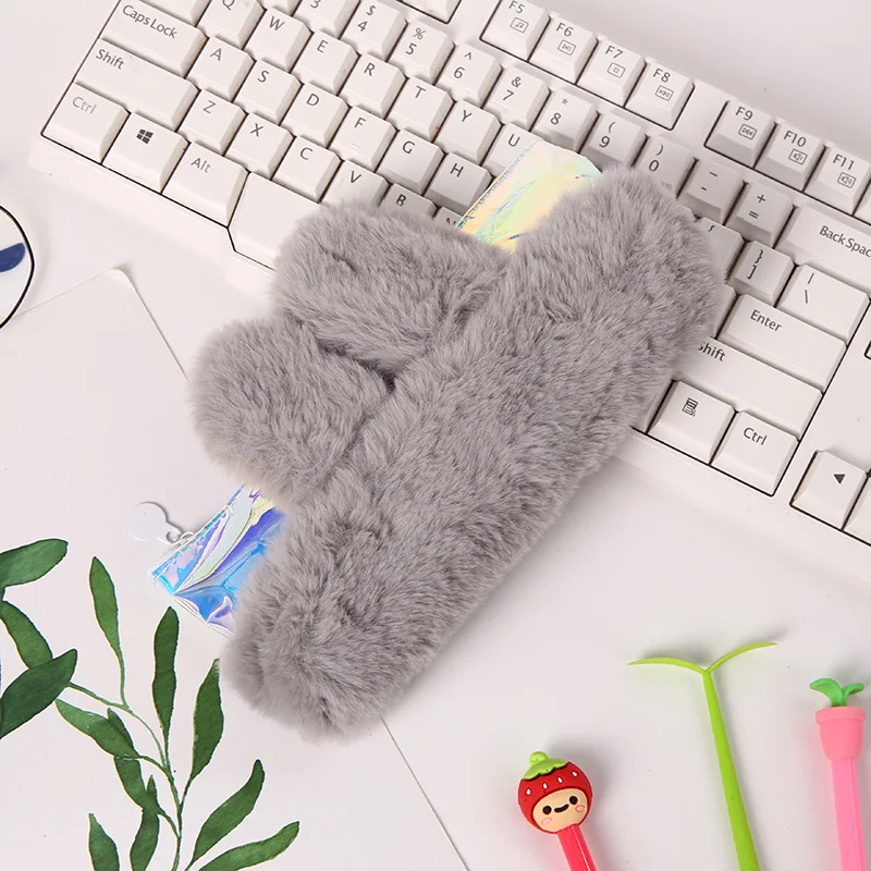 Плюшевый чехол-карандаш с кроликом estojo escolar Kawaii школьные принадлежности материал escolar trousse skolaire stylo чехол-карандаш kalem kutusu