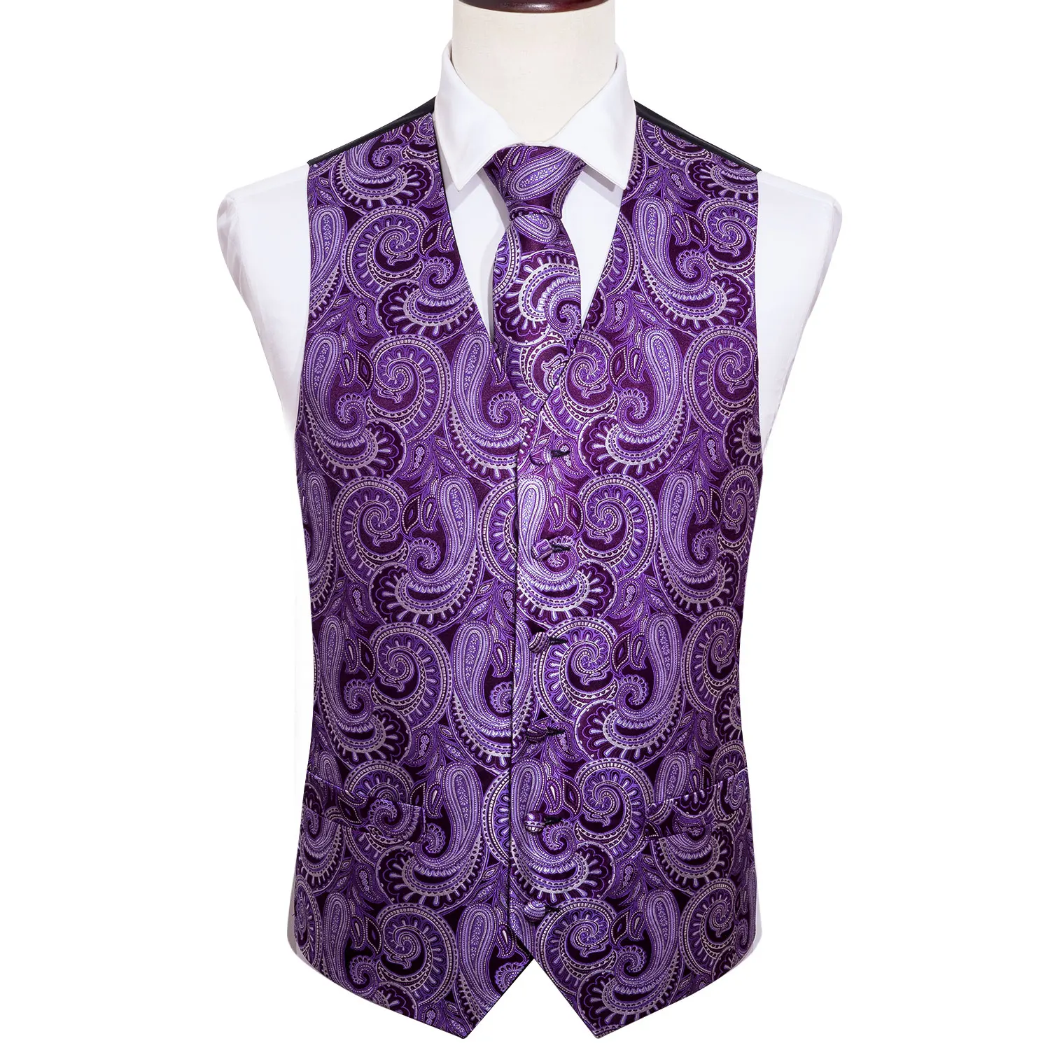 Mens Silk Vest Classic Party Wedding Red Paisley Solid Floral Waistcoat Vest Pocket Square Tie Slim Suit Set Barry.Wang BM-2009 Mens Silk Vest Classic Party Wedding Red Paisley Solid Floral Waistcoat Vest Pocket Square Tie Slim Suit Set Barry.Wang BM-2009