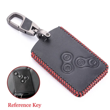 

For Renault Captur Megane Accessories Leather Key Holder Case Cover For Renault Megane 3 Clio Laguna Logan Duster Car Key Cover