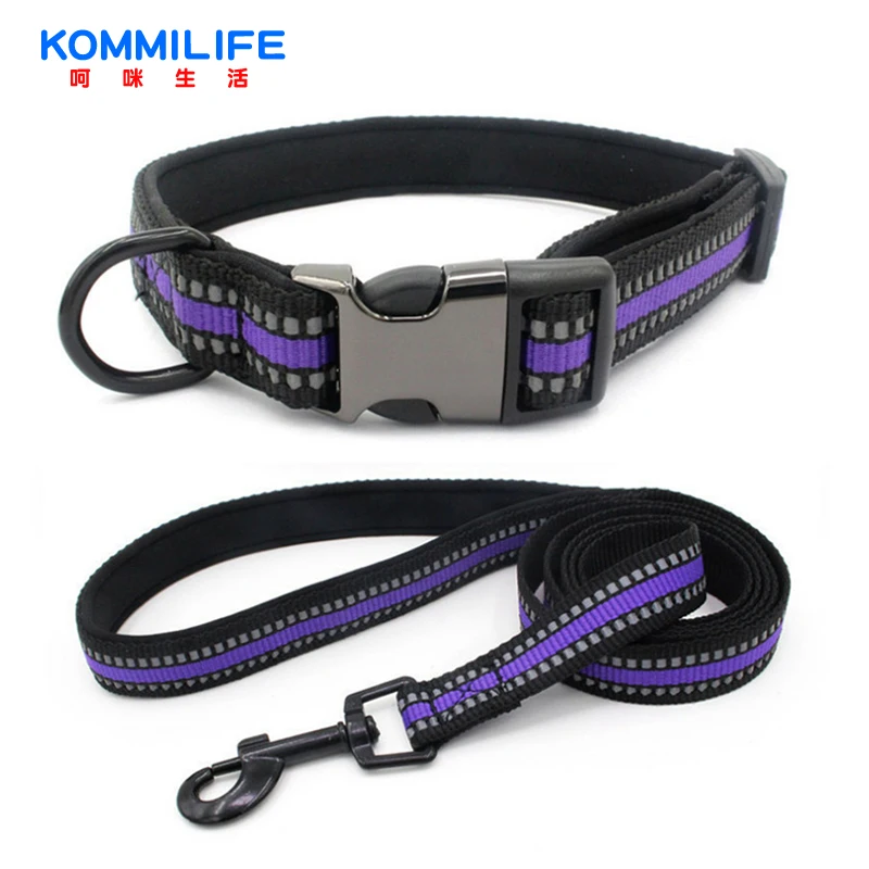 

Adjustable Nylon Dog Collar Reflective Dog Collars Leash Set Pet Collar Small Medium Large Dog Tracking Collar Pet collar Leash
