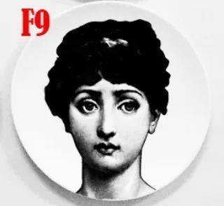 F9 Модный стиль итальянский дизайнер Fornasetti декоративные подвесные тарелки Лина Кавальери лицо модель блюда керамика красота Ремесло Декор - Цвет: F9