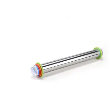 

17 Inch Adjustable Stainless Rolling Pin with Detachable Ring Dough Roller for Baking Cookie Pastry Pizza