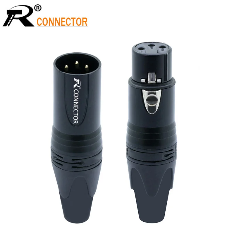 Conector de Microfone 3pin Xlr Conector Macho e Fêmea Adaptador de Fio de Microfone Cores Oferta m f 20 Peças 10 Conjuntos