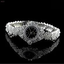 silver 925 S925 sterling silver watch bracelets for eomend jewelry Thai silver lady Bracelet Watch new style fashion