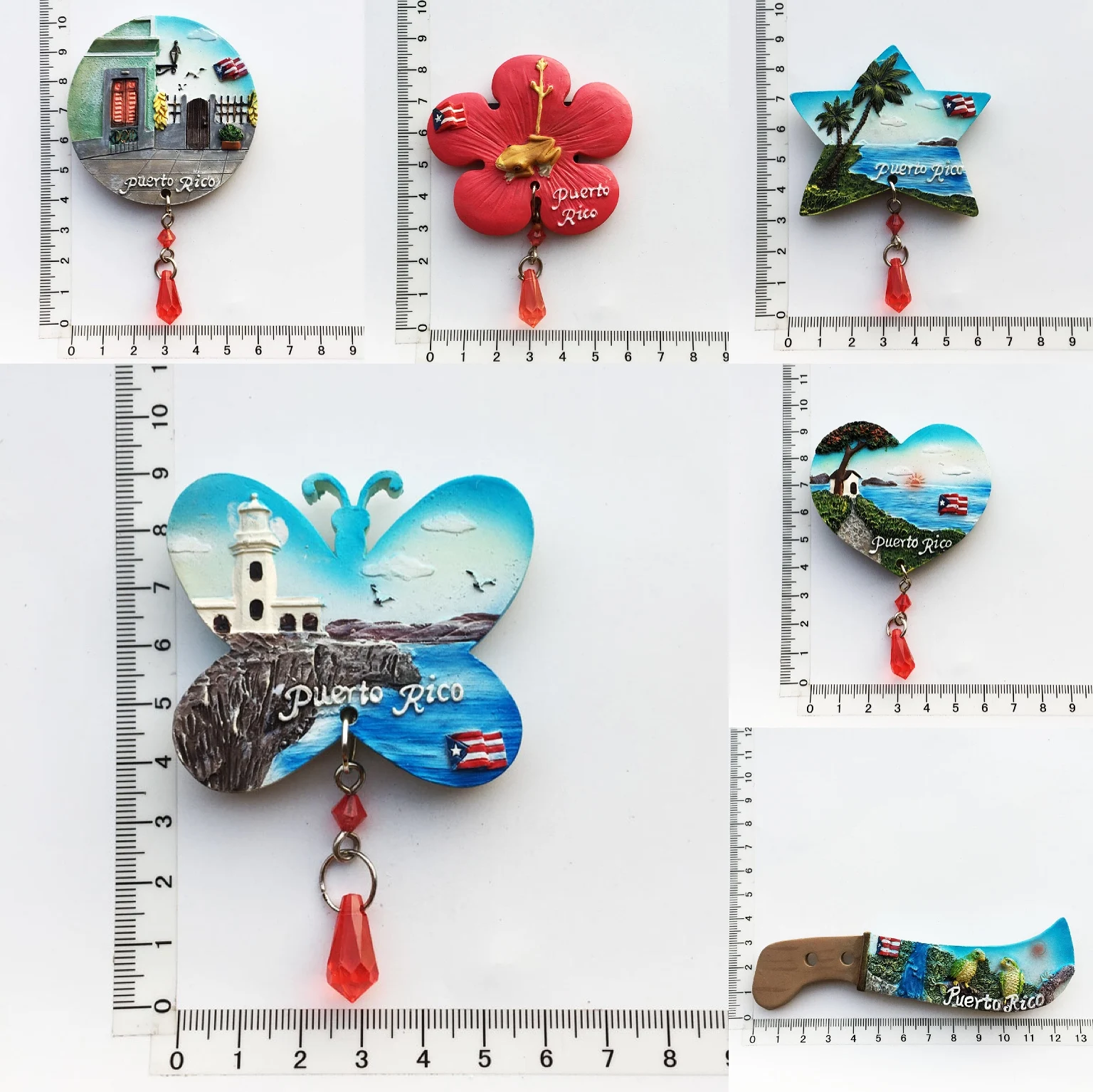 

Puerto Rico, USA CHand Painting Pendant Crafts Magnetic Stickers, Refrigerator Stickers, cute magnets for fridge magnet fridge