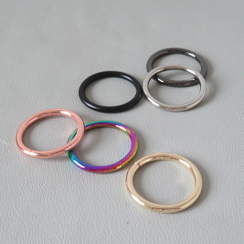 

50Pcs/Pack Heavy Metal Hardware O Ring Buckle For Bag Dog Pet Harness Leash Accessories Belt Loop Garment Sewing Clasp Rainbow