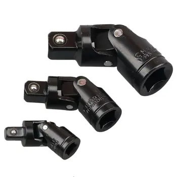 

3pcs Universal Joint Socket Sleeve 1/2" 3/8" 1/4" Kit Drive Swivel Conversion Head Square Head Sleeve