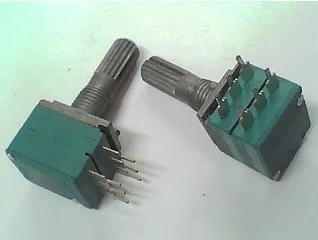 

2PCS/LOT Taiwan precision double potentiometer A10K*2 shaft length 20MM
