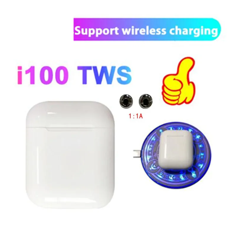 

Original i100 TWS real 1:1 size Bluetooth 5.0 headset 6D bass Touch control Wireless Earphone+rope PK i10 i60 i80 i90 i20