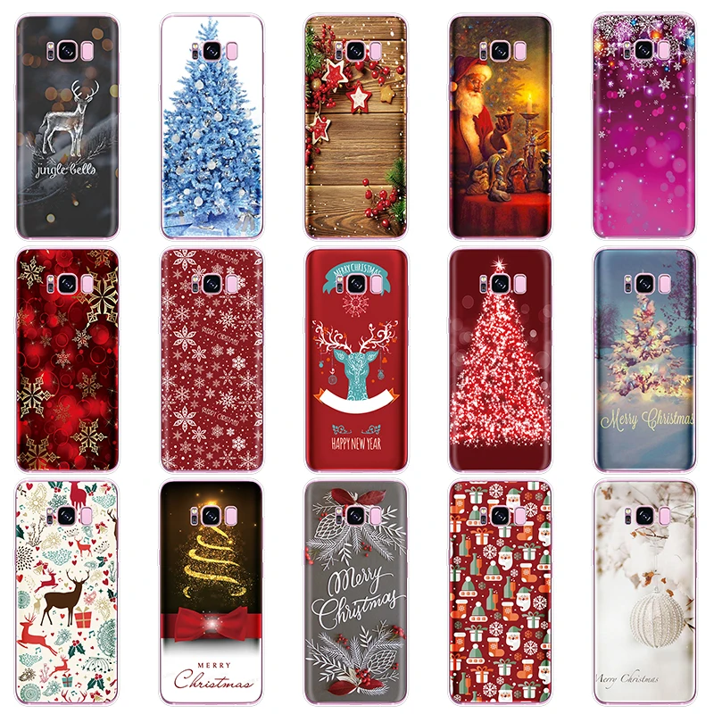 

Christmas Soft TPU Case for Coque Samsung Galaxy A8 Plus A9 A7 2018 A50 A30 A20 A70 A10 A10S A10e A20e A40 A60 Case Funda Cover