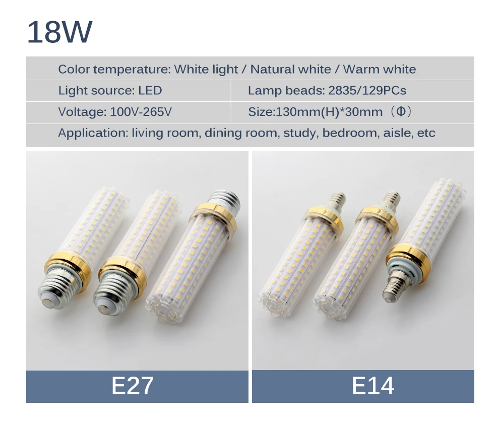 E27 E14 Светодиодный кукурузный светильник 110 в 120 в 9 Вт 80 светодиодный s 18 Вт 129 светодиодный s высокая яркость без мерцания энергосберегающие лампы для люстры освещения