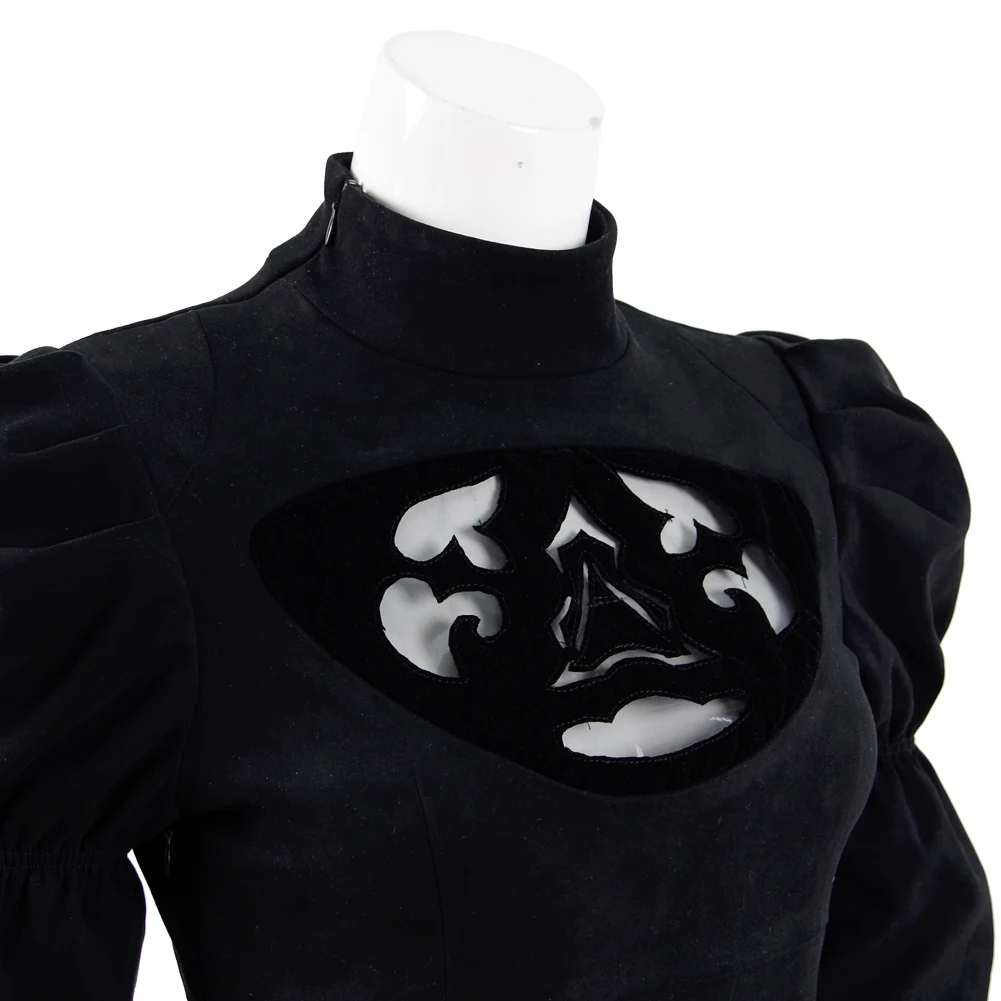 Cossky YoRHa № 2 Тип B Косплэй костюм 2B Платье черного цвета с Eyesmask полный набор Для женщин костюм