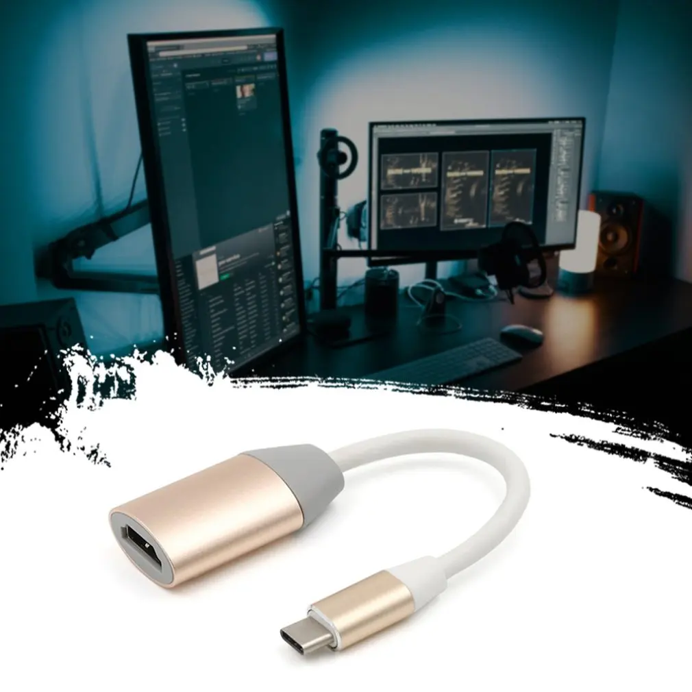Высокое разрешение высокой точности Низкая потеря Usb-c Usb 3,1 Тип C к Hdmi конвертер Кабель-адаптер для Macbook Chromebook