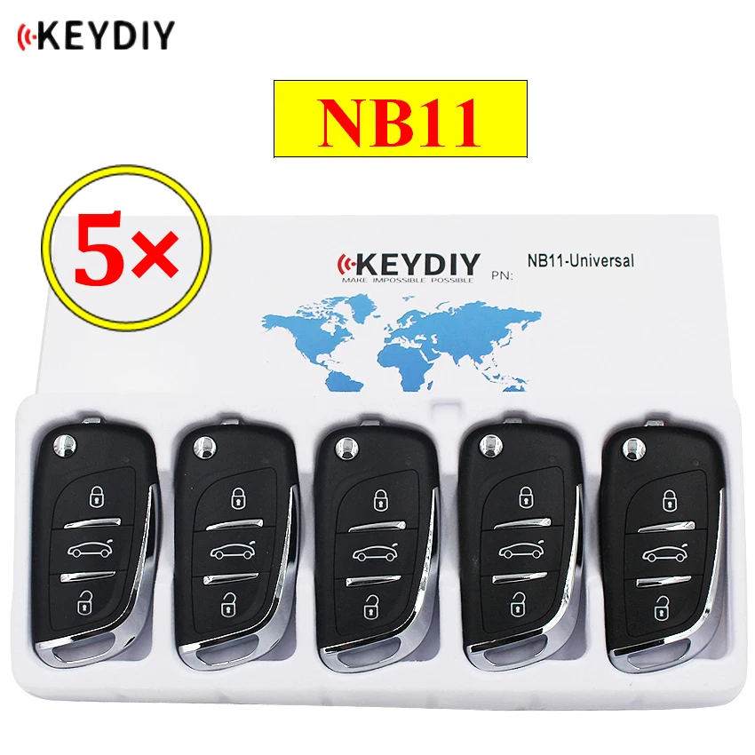 5 шт./лот универсальный пульт дистанционного управления KEYDIY с 3 кнопками серия NB