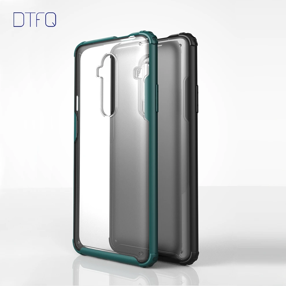 Противоударный чехол DTFQ для OnePlus 7T Pro гибридный жесткий из поликарбоната + Мягкий