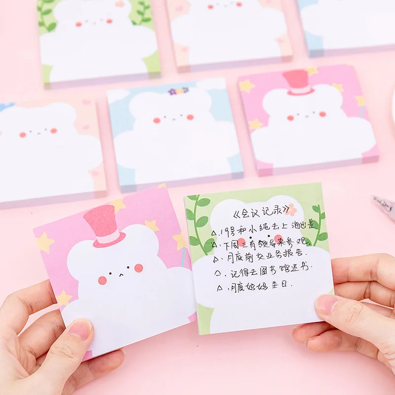 

20pcs/set Cute Cartoon Memo Pad Paper Sticky Notes Notepad Stationery Cute School Supplies Kawai Stationery Wholesale