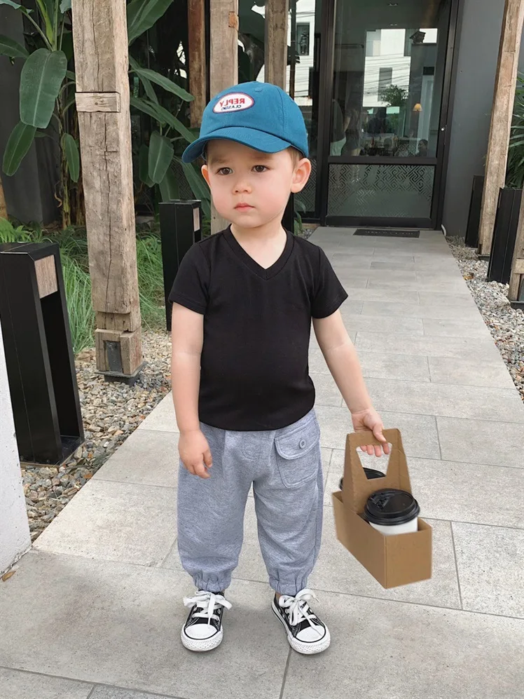 

819 Wenzhou Place of Origin Day Autumn Clothing New Style Western Style BOY'S Single Pocket Beam Versatile Trousers