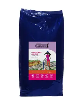 

Dailydog casual dog adult medium Lamb & Turkey and rice for dogs Ram/Turkey/Rice x 1 pc