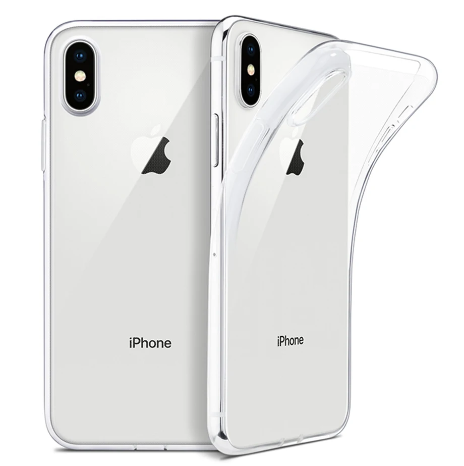 

Transparent Clear Silicone Case for iPhone 11 Pro Max Ultra Thin Slim Soft Protect Back Cover for iPhone X XS 6 S 7 5 5S 8 Plus