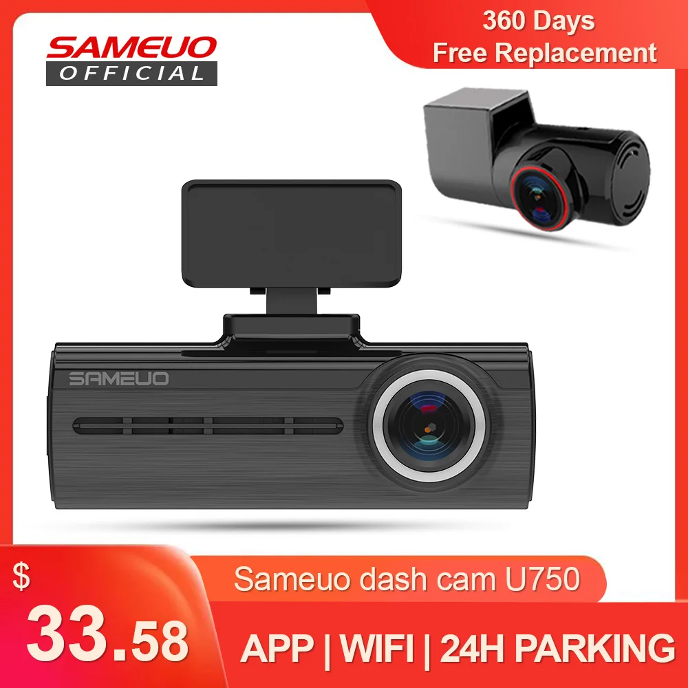 Sameuo 車のdvrカメラ 車のdvrアプリケーション 英語の音声制御 1080p Hd 暗視 Wifiレコーダー フロントおよびリアカメラ Aliexpress 自動車 バイク