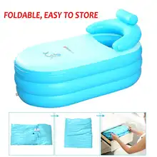 Складная надувная ванна для взрослых с воздушным насосом спа Бытовая надувная Ванна Экологическая ПВХ Складная портативная Ванна