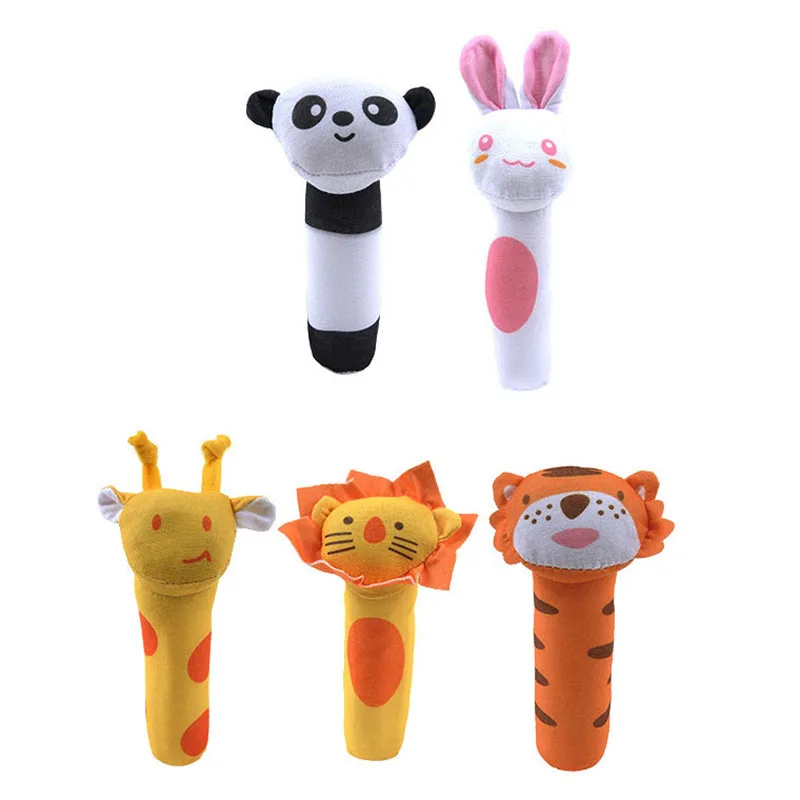 Newborn Baby Toys 0-12 Months Cartoon Animal Baby Plush Rattle Mobile Bell Toy Infant Toddler Early Educational Toys speelgoed