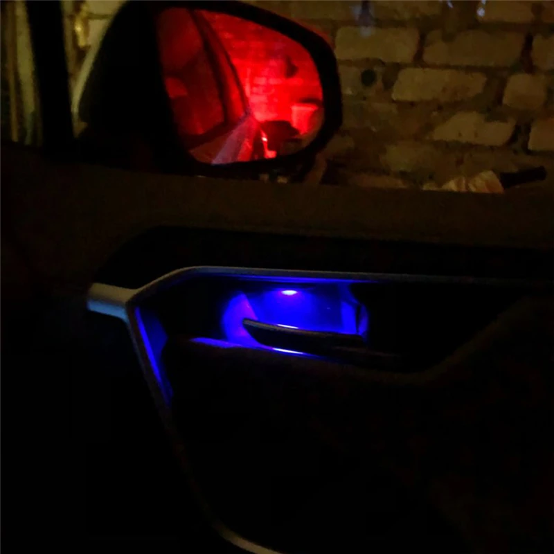 Interior Handle LED Atmosphere Lamp Interior Door Ambient Bowl Lamp Refitting Decoration Light For Toyota RAV4 2019 2020 5th