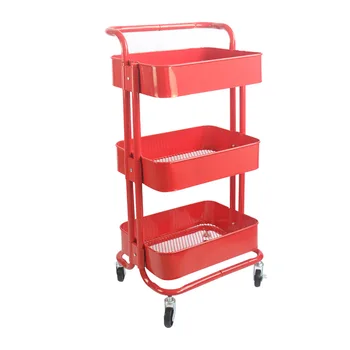 

Trolley Storage Rack Kitchen Wheeled Trolley Removable Living Room Multi-Tier Rack Almacenaje Y Organizacion Home Garden BE50SA