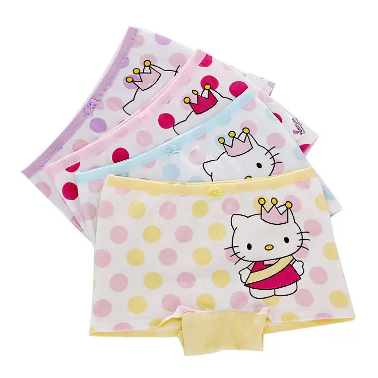 Color random style 4 1PC Cotton Children's Underwear, Girls'flat Pants, Baby Cartoon Shorts, All-cotton Baby's Underwear, Lovely Rabbit - Цвет: Color random style 4
