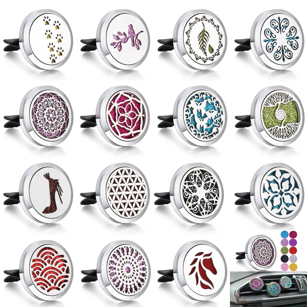 

New Automatic Car Air Freshener Auto Outlet Perfume Vent Aromatherapy Car Perfume Diffuser 316l Locket Car Accessories Interior