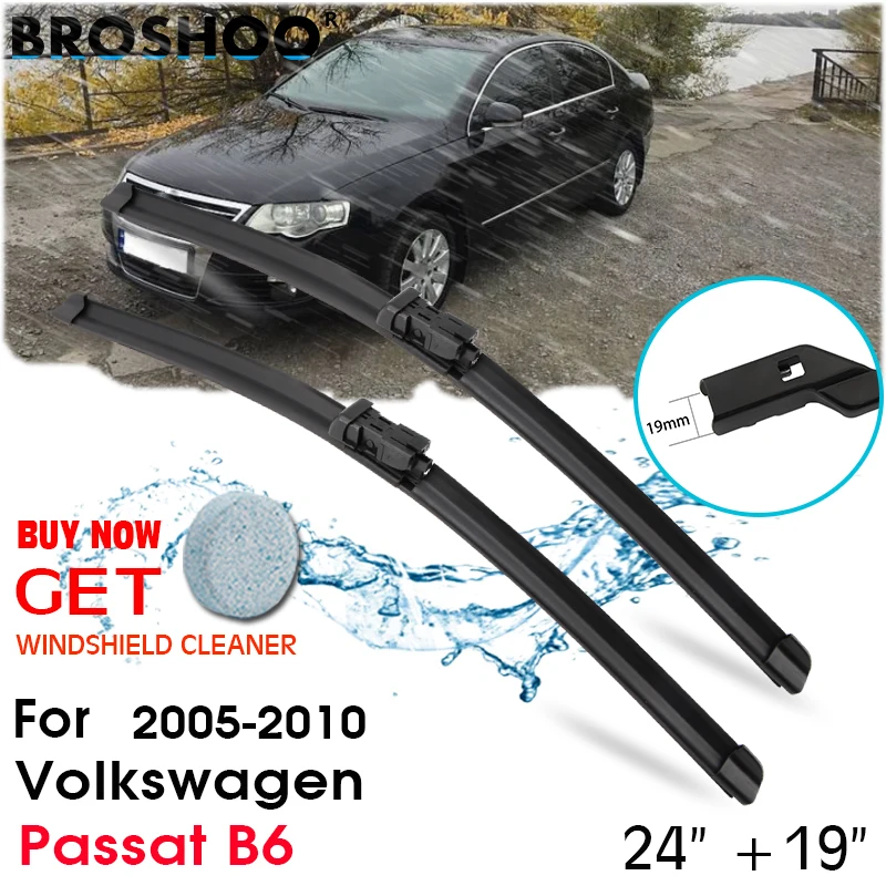 

Car Wiper Blade Front Window Windscreen Windshield Wipers Blades Arm Auto Accessories For Volkswagen Passat B6 24"+19" 2005-2010