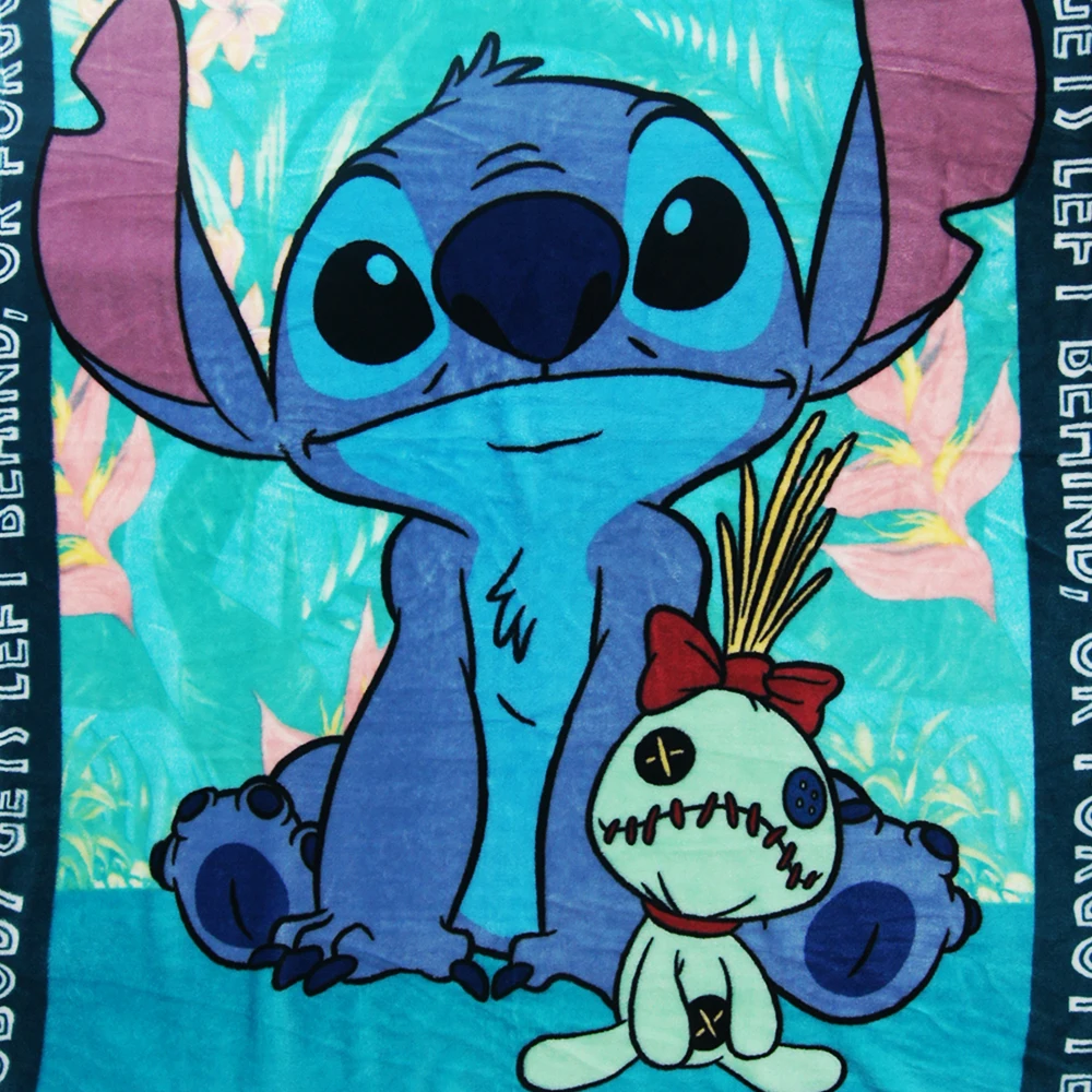 Disney Mickey Minnie Mouse Stitch Blanket Soft Flannel Throw 100x140cm for Baby Girls Boys Kids Gift Bedroom on Bed Sofa
