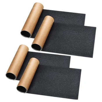 

4 PCS Skateboard Grip Tape Waterproof Scooter Grip Tape Anti-Slip Skateboard Sandpaper 9 x 33 Inch