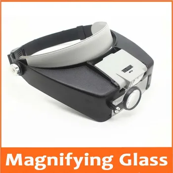 

10X LED illumination Glasses Magnifier Wearing Magnifier Magnifying Glass 3Lens Loupe with LED Light Jewel Repair