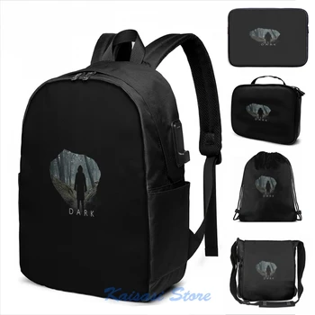 

Funny Graphic print Netflix Dark Series Jonas USB Charge Backpack men School bags Women bag Travel laptop bag