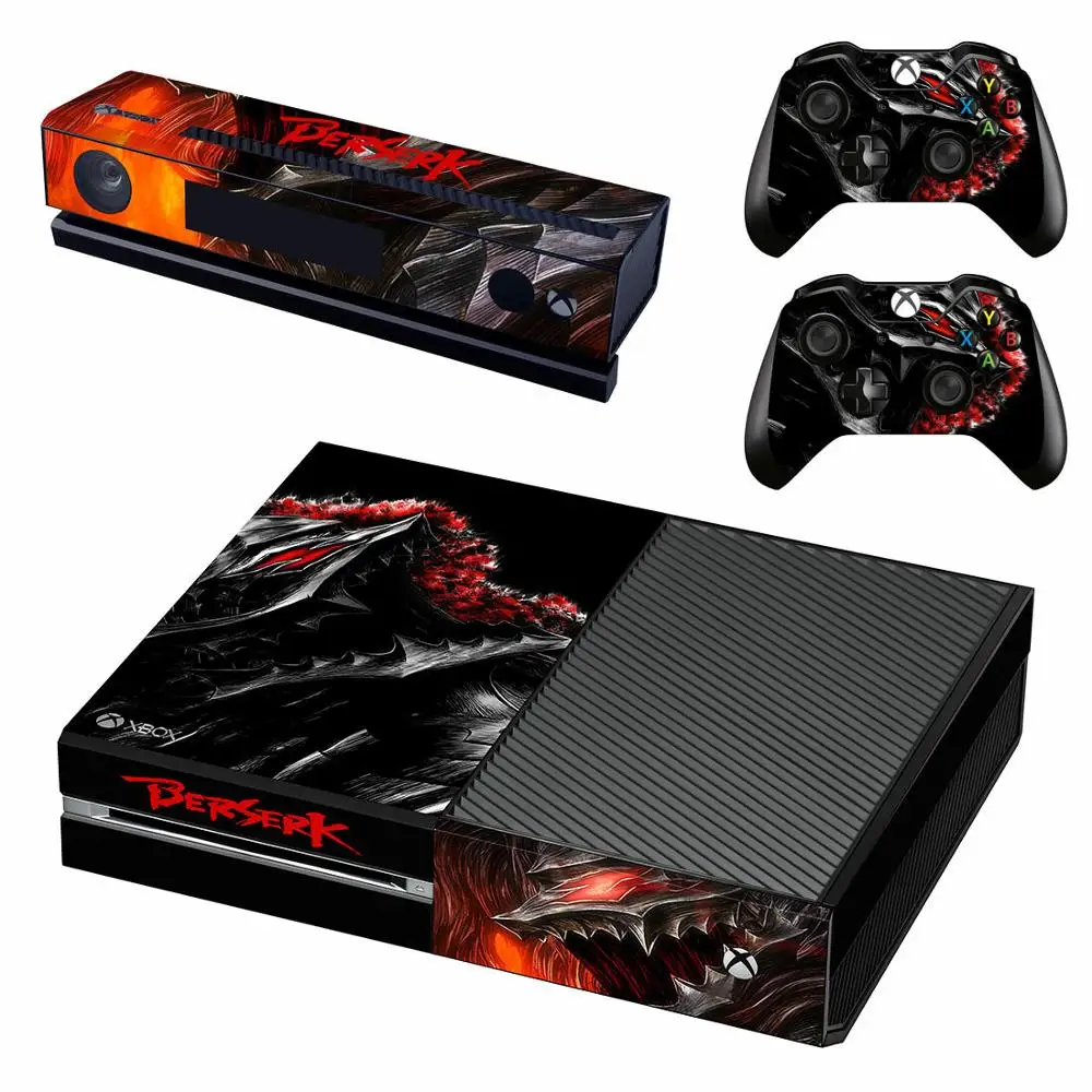 GSTM2801 Baserk sticker s для Xbox one кожа Виниловая Наклейка Pegatinas Adesivos для Xbox one консоль Kinect два контроллера Skins - Цвет: GSTM2801