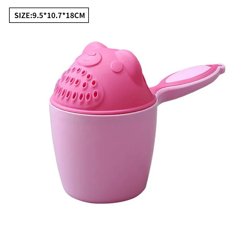 Мультяшные Детские колпачки для ванны, чаша для шампуня, пластиковая зубная щетка для полива детей, аксессуары для декора ванной комнаты - Цвет: Pink-Bear