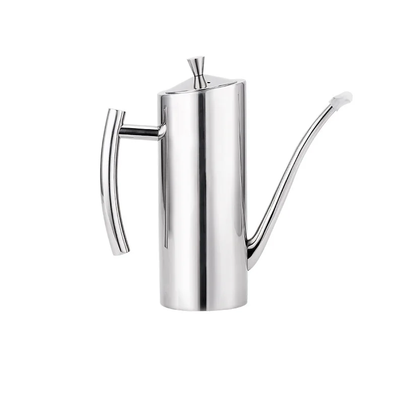 Household 304 Stainless Steel Oil Can Olive Oil Soy Sauce Pot Leakproof Seasoning Container Kitchen Storage Cooking Tool