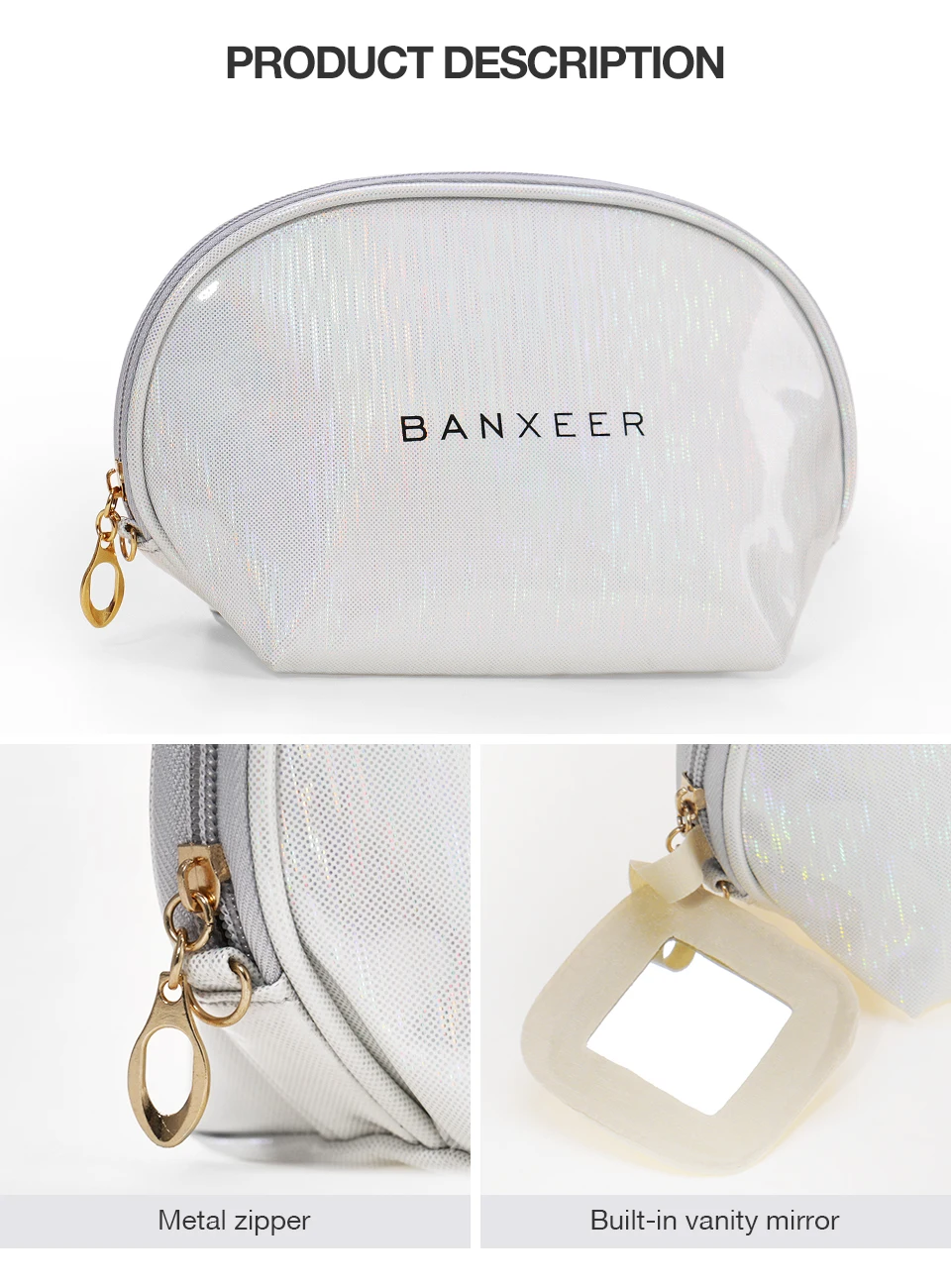 BANXEER косметичка для женщин, сумки для макияжа, водостойкая многофункциональная дорожная косметичка с зеркалом, инструменты для макияжа, Органайзер
