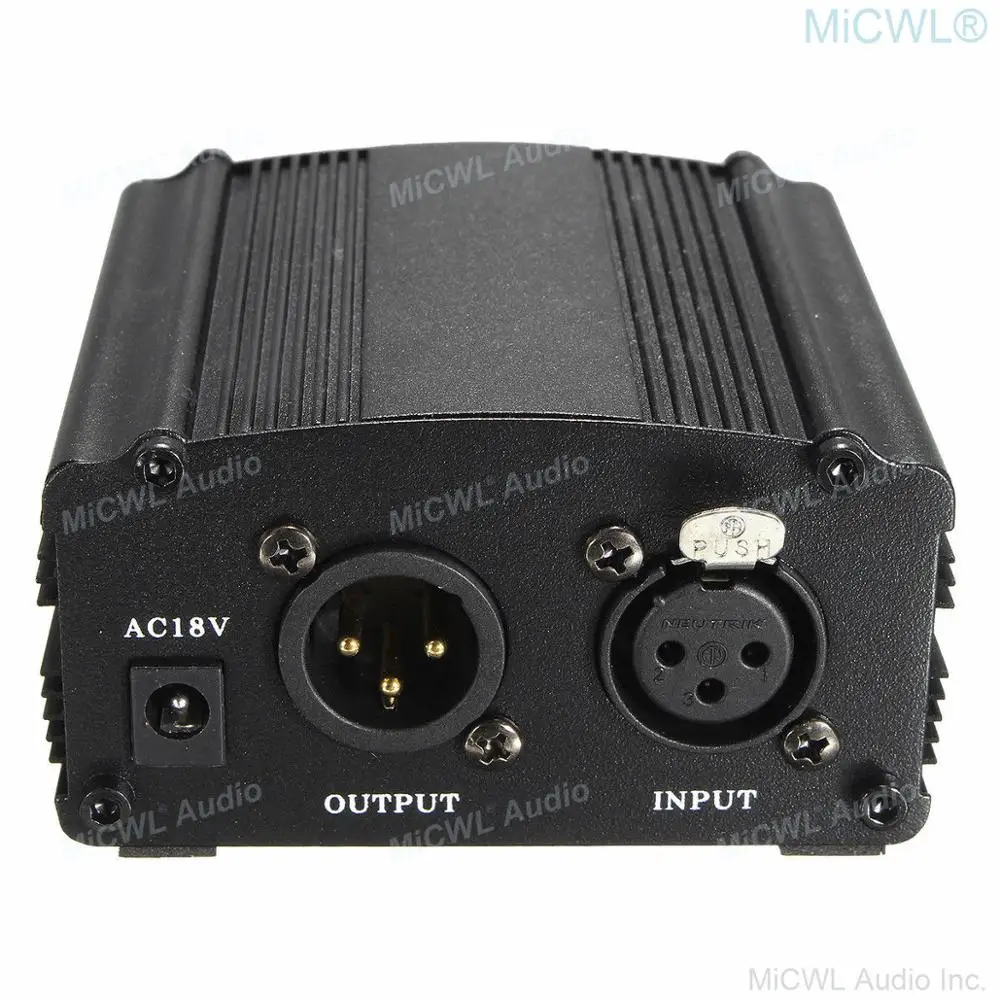 XLR 3Pin 48В фантомный источник питания для конденсаторного микрофона US Euro Au UK 100В